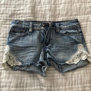 Jean Shorts with Lace